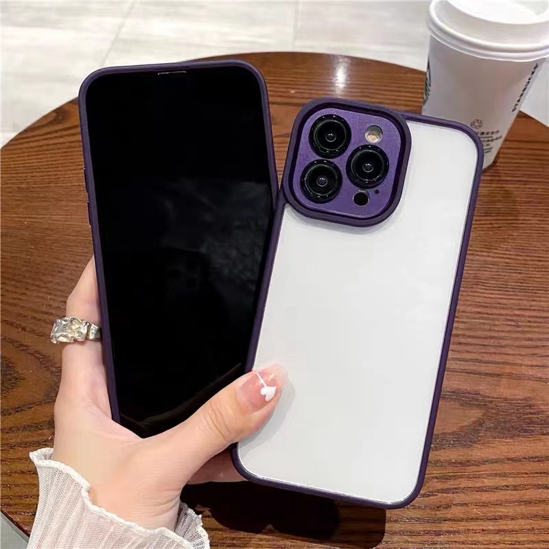 Ốp Điện Thoại acrylic Cứng Trong Suốt Bảo Vệ Ống Kính Máy Ảnh Cho compatible for iphone 14 pro max 14 14 plus 14 pro