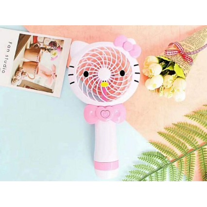 Quạt tích điện usb mini có đèn Led Helo kitty 1183