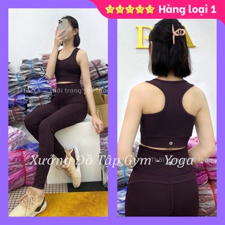 SET BỘ ĐỒ TẬP YOGA - Gym, Aerobic - Set tập gym dài kiểu lưng 3 lỗ