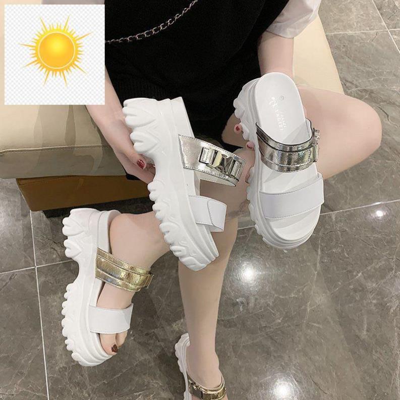 (k có sẵn) dép bánh mì 2 quai ngang mẫu mới thời trang 8cm 1904