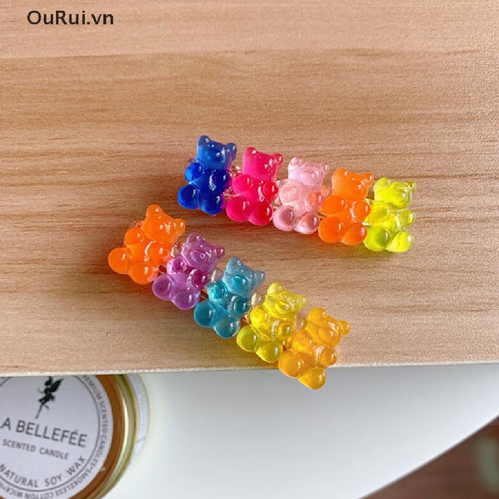 Kẹp Tóc Hình Chú Gấu / Kẹo Nhiều Màu Xinh Xắn Cho Bạn Gái