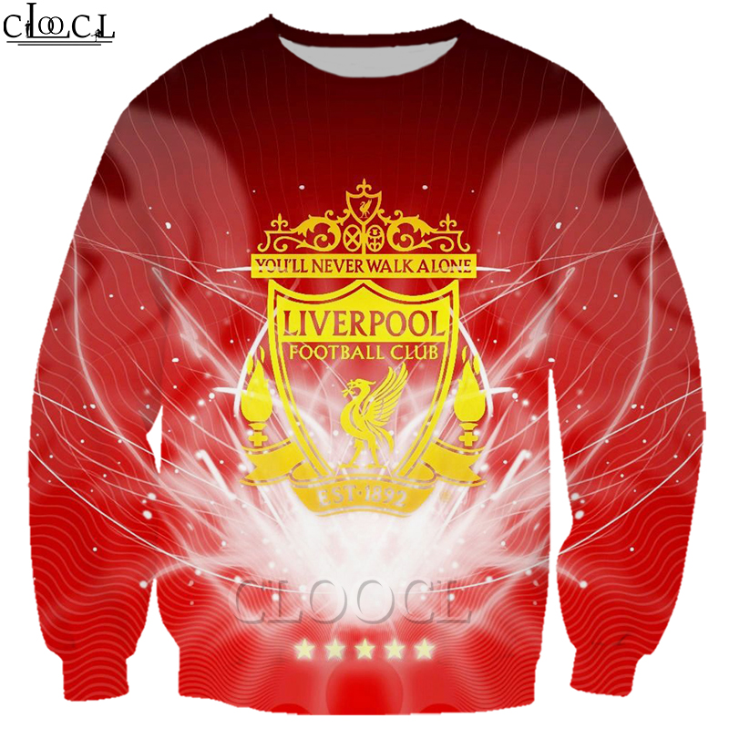 Áo Sweater In Logo Liverpool F.c. 3d Phong Cách Thời Trang Harajuku Cho Nam Và Nữ