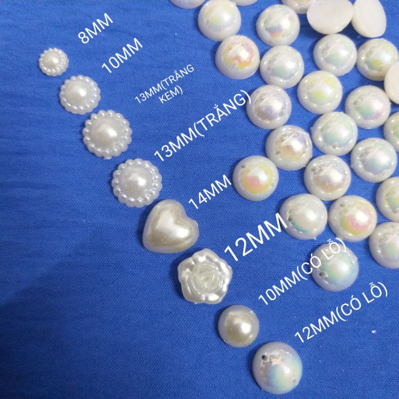 Hạt trang trí ,size 8MM đến 14MM.