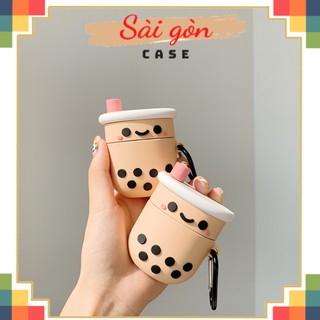 Vỏ bảo vệ bao đựng tai nghe airpod 1/2 - A2 G38 LY TRÀ SỮA