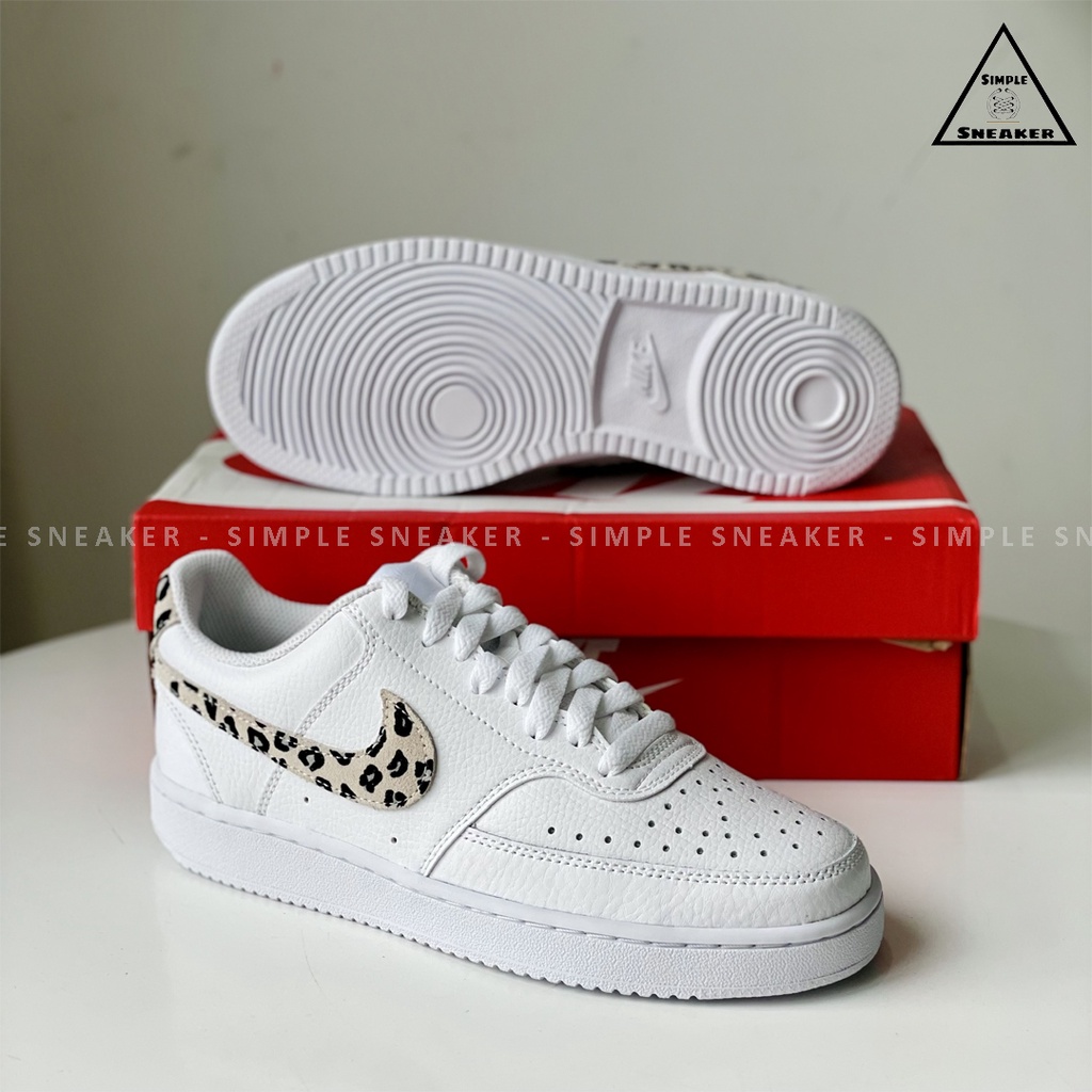 Giày Sneaker Nike Court Vision Low HÀNG CHÍNH HÃNG Nike Court Vision White Leopard [DD9665 100] - Simple Sneaker