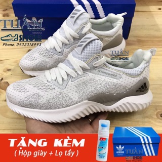 Giày thể thao alphabounce full trắng nam nữ