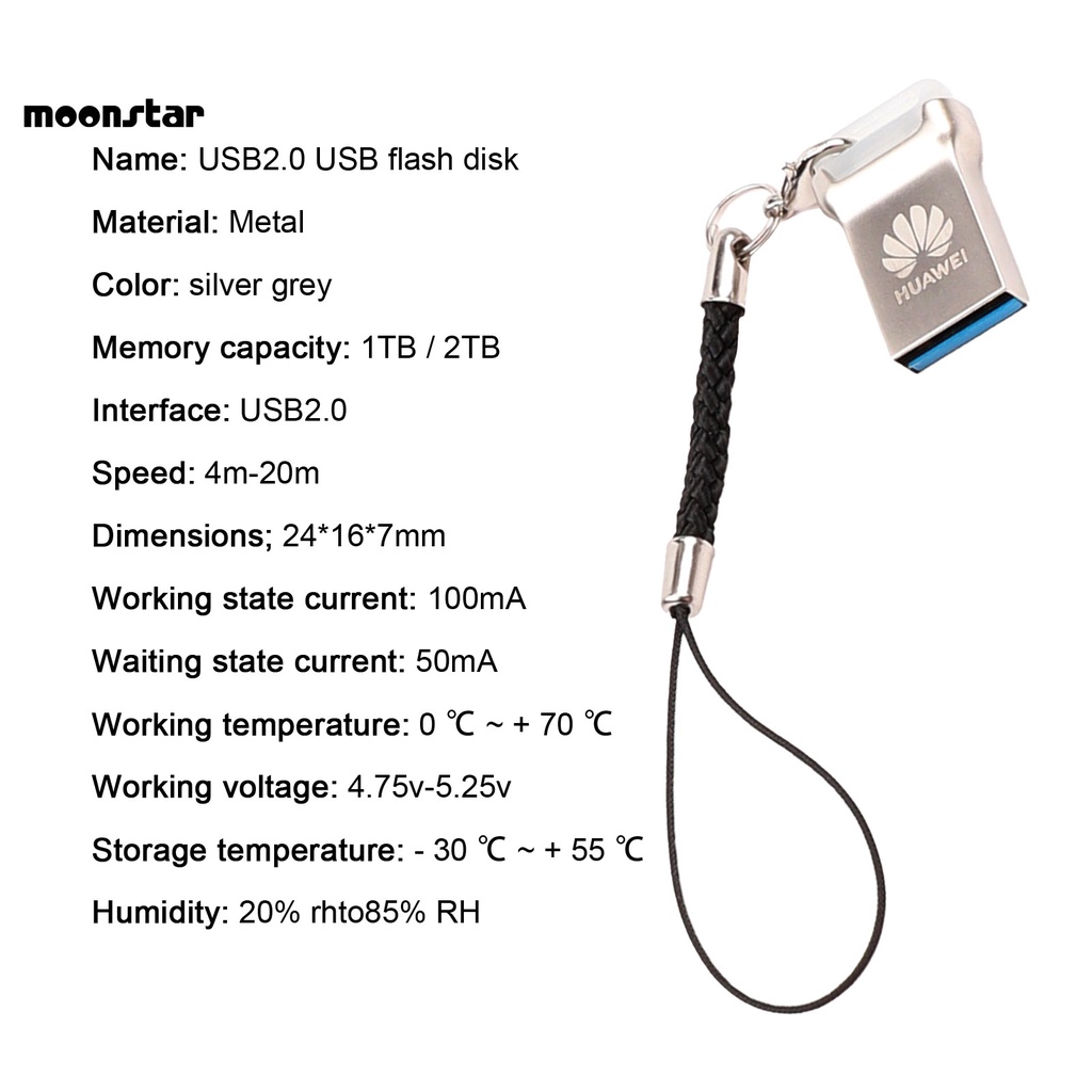 MS   Metal USB Flash Drive 1TB/2TB High Speed U Disk Portable for Computer