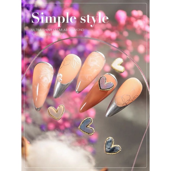 Gói tt charm tim viền bi