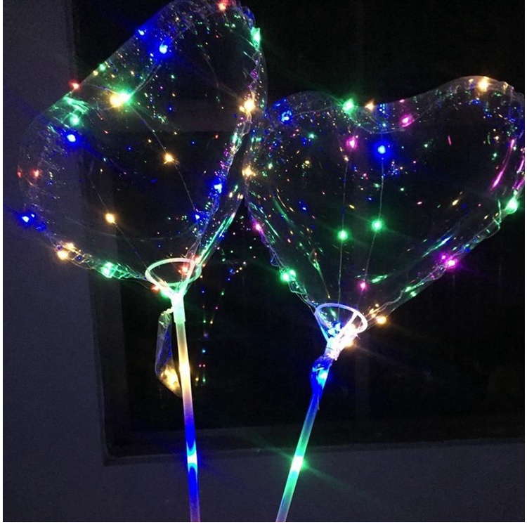 Bong bóng trong suốt 18 inch hình kỳ lân và trái tim dùng trang trí tiệc sinh nhật