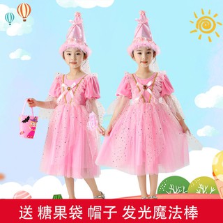 Đầm Hoá Trang Phù Thuỷ Dịp Halloween Cho Bé Gái