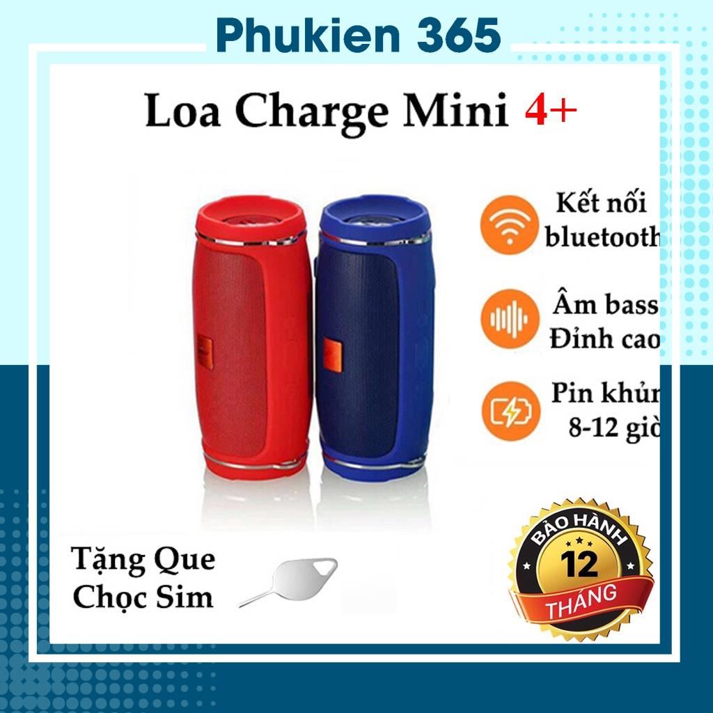 Loa Bluetooth Cầm Tay Charge Mini 4+ Pin Khoẻ Lên Tới 8-12 Giờ - Chống Nước - Âm Bass MAX PHEEEE