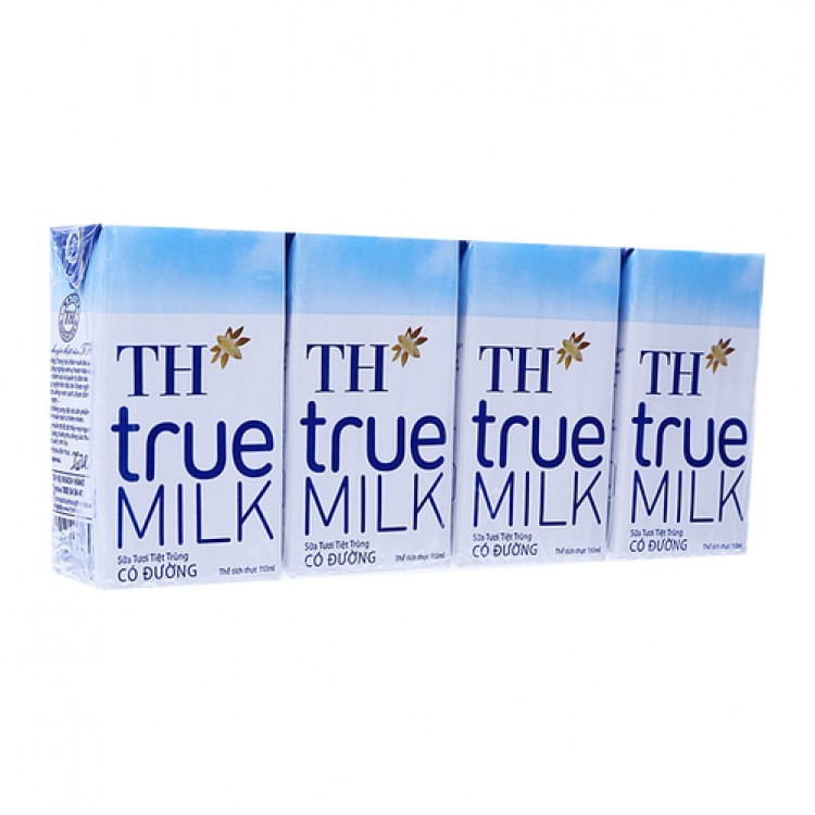 Lốc 4 Hộp Sữa TH True Milk 110ml