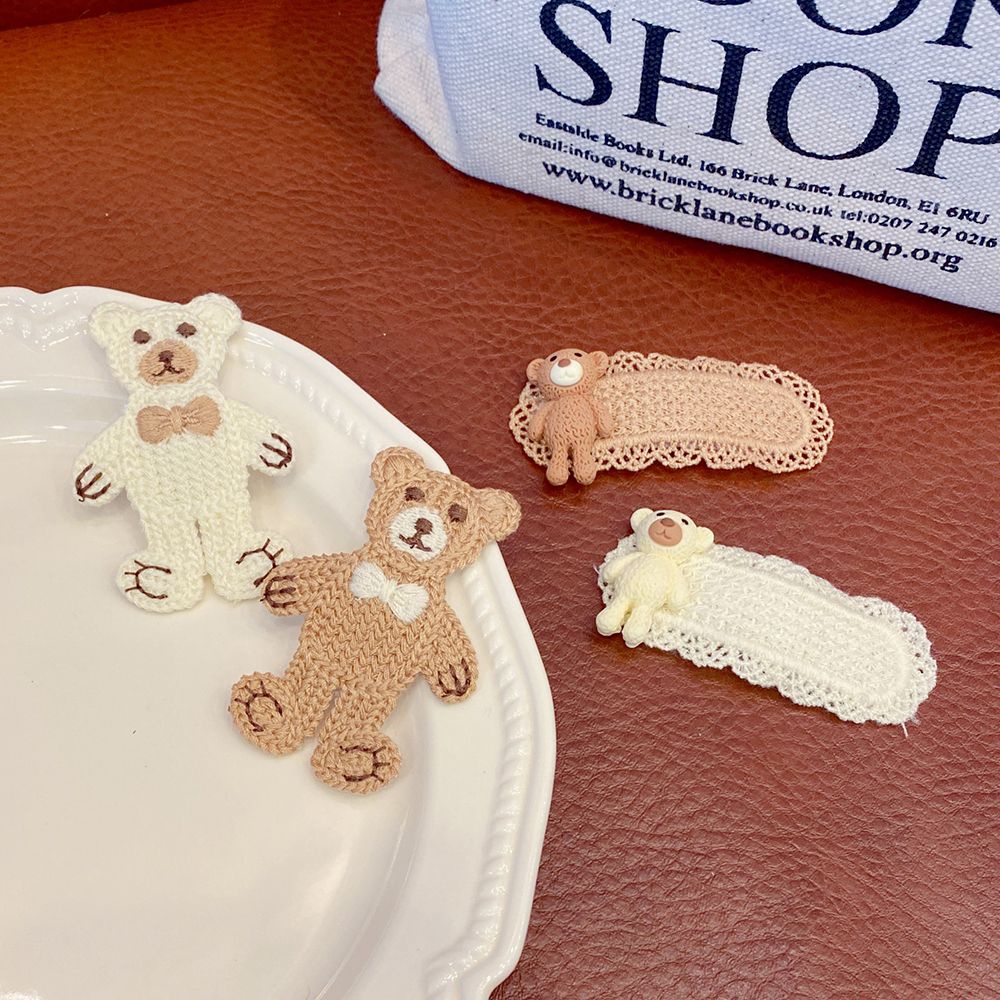 Kẹp tóc hình gấu thời trang phong cách cổ điển nhẹ nhàng dành cho nữ