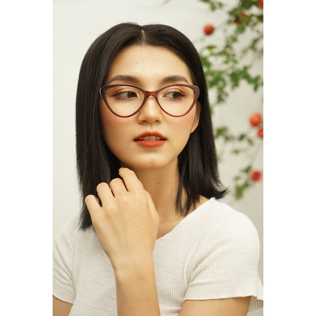 Gọng kính mắt thời trang nam nữ ANNA dáng mắt mèo cá tính chất liệu nhựa dẻo 200HQ039 | BigBuy360 - bigbuy360.vn