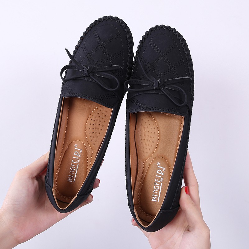 HÀNG CÓ SẴN (Size 40➡️42) _Giày Lười Phối Nơ Siêu Mềm_ BIG SIZE