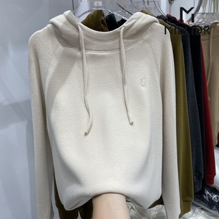 Áo Nỉ Hoodie Dáng Rộng Thiết Kế Mới Trẻ Trung Hợp Thời Trang Thu Đông Cho Bạn Gái