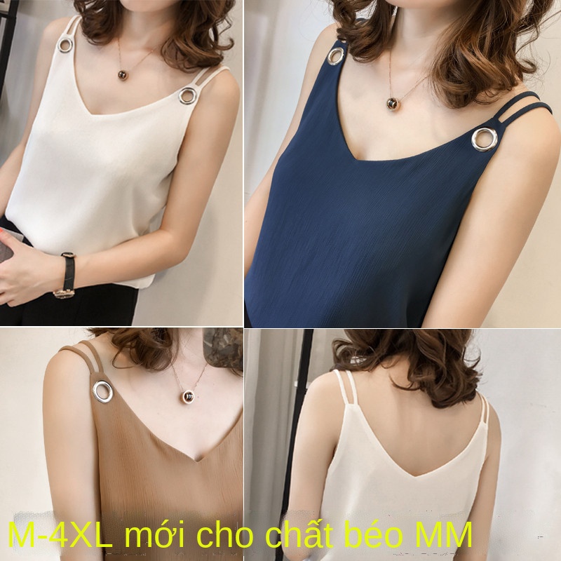 Áo voan hai dây dáng rộng size lớn xinh xắn dành cho nữ