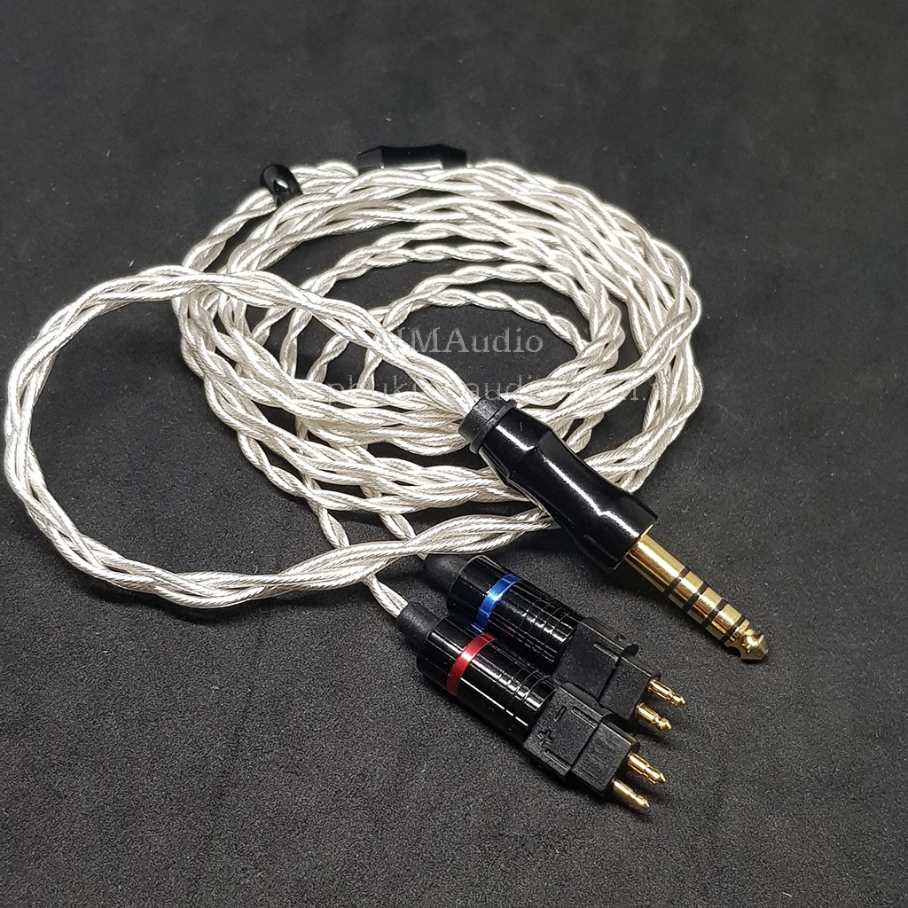 Dây tai nghe đồng mạ bạc OFC 1.2mm tết 4 - Sennheiser HD650 HD600 HD660s HD25