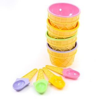 Bộ 4 ly kem 2 đáy nhựa xuất khẩu Tashuan