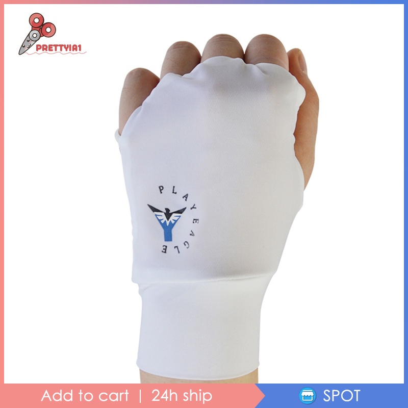 Găng tay hở ngón lái xe / chơi golf / câu cá chống tia uv màu trắng trái cho nam nữ