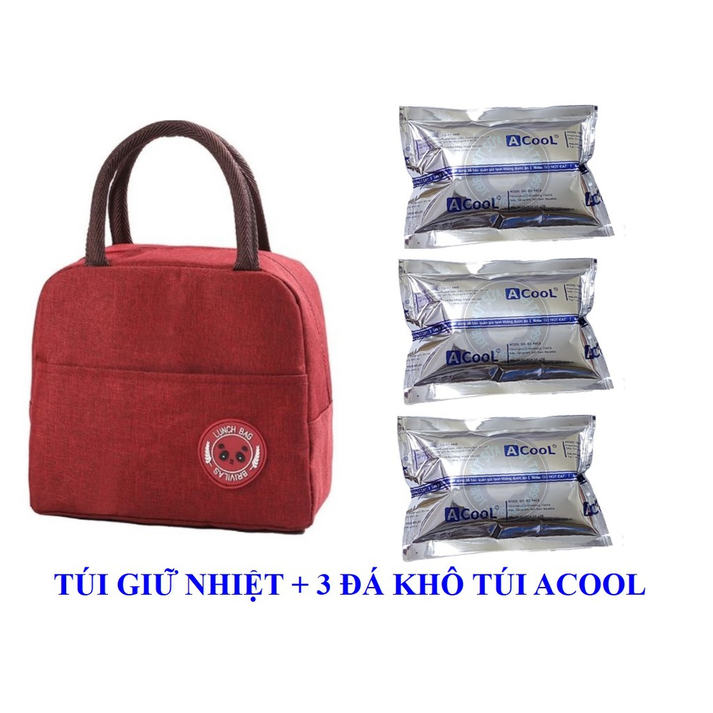 Combo 1 túi giữ + 3 đá khô dạng túi acool