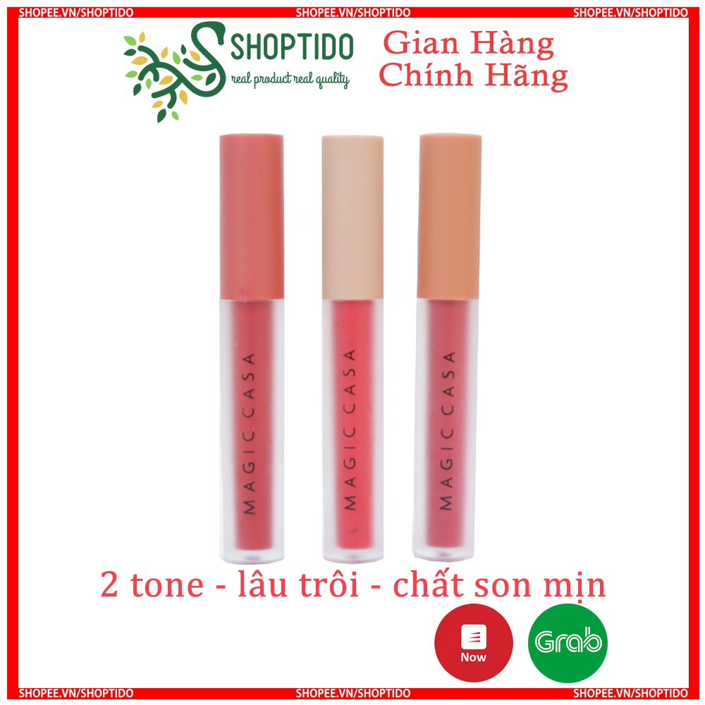 Set Son Kem Lì Magic Casa Love Lip Glaze Nội Địa Trung có 2 tone NPP Shoptido