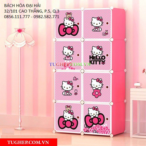 TỦ NHỰA LẮP GHÉP 8 NGĂN - SIZE LỚN- KÍCH THƯỚC CAO 140cm X NGANG 70cm X SÂU 47CM