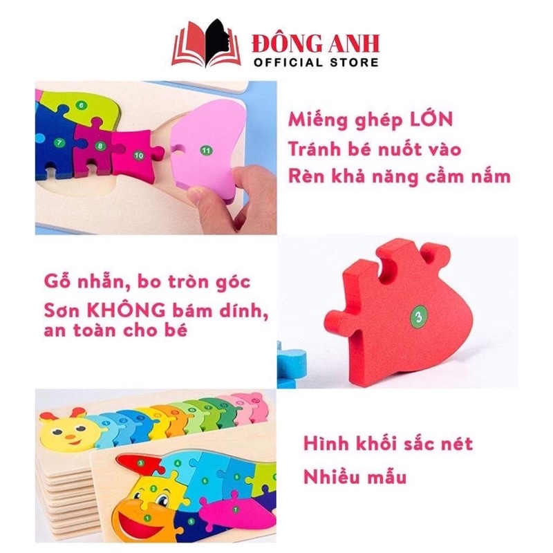 Tranh ghép nối số từ 1 đến 10 Baostore dành cho bé từ 1-3 tuổi