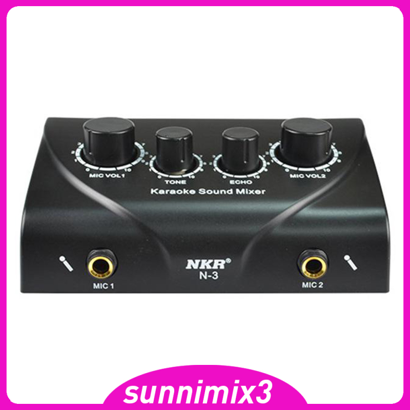 [Kayla Computing Shop]Mini Audio Sound Mixer for Amplifier Home Theater Karaoke Home Entertainment