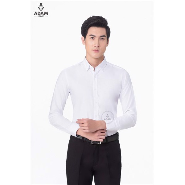 ÁO SƠ MI NAM ADAM STORE TRẮNG NẾN SMTN