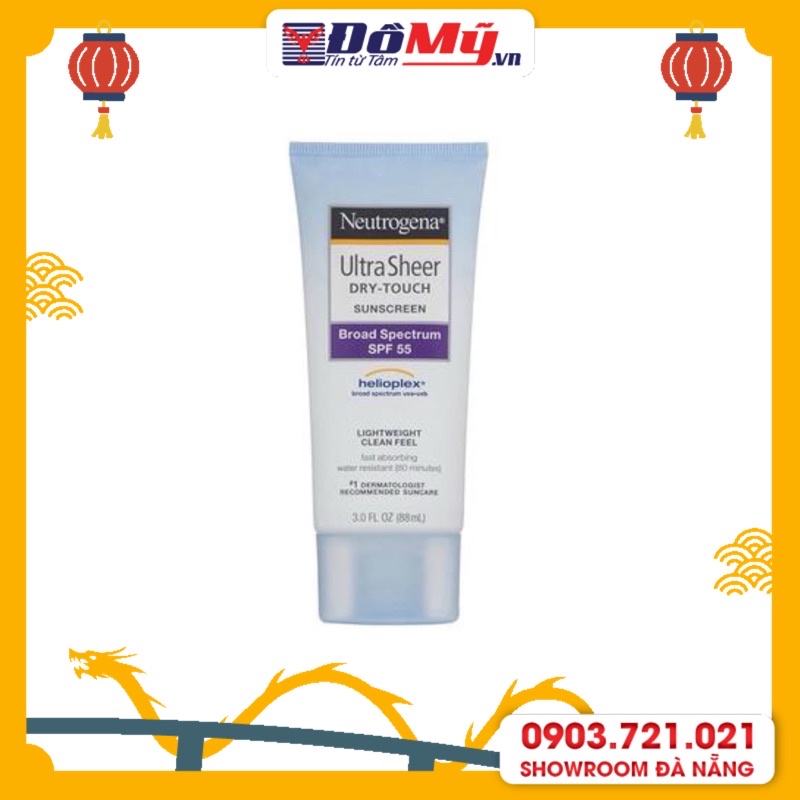 Kem chống nắng Neutrogena Ultra Sheer Dry Touch SPF 55: Không dầu, không dính, chống nước