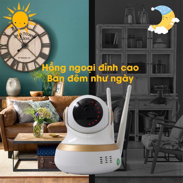 Combo 02 camera quan sát ngày và đêm Yoosee VS-100 (bao công lắp đặt TPHCM)