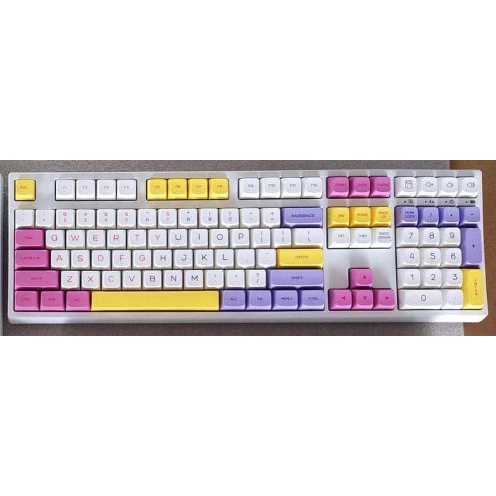 Keycap Cream / Mint PBT Dye - Sub Profile XDA 146key / 130key