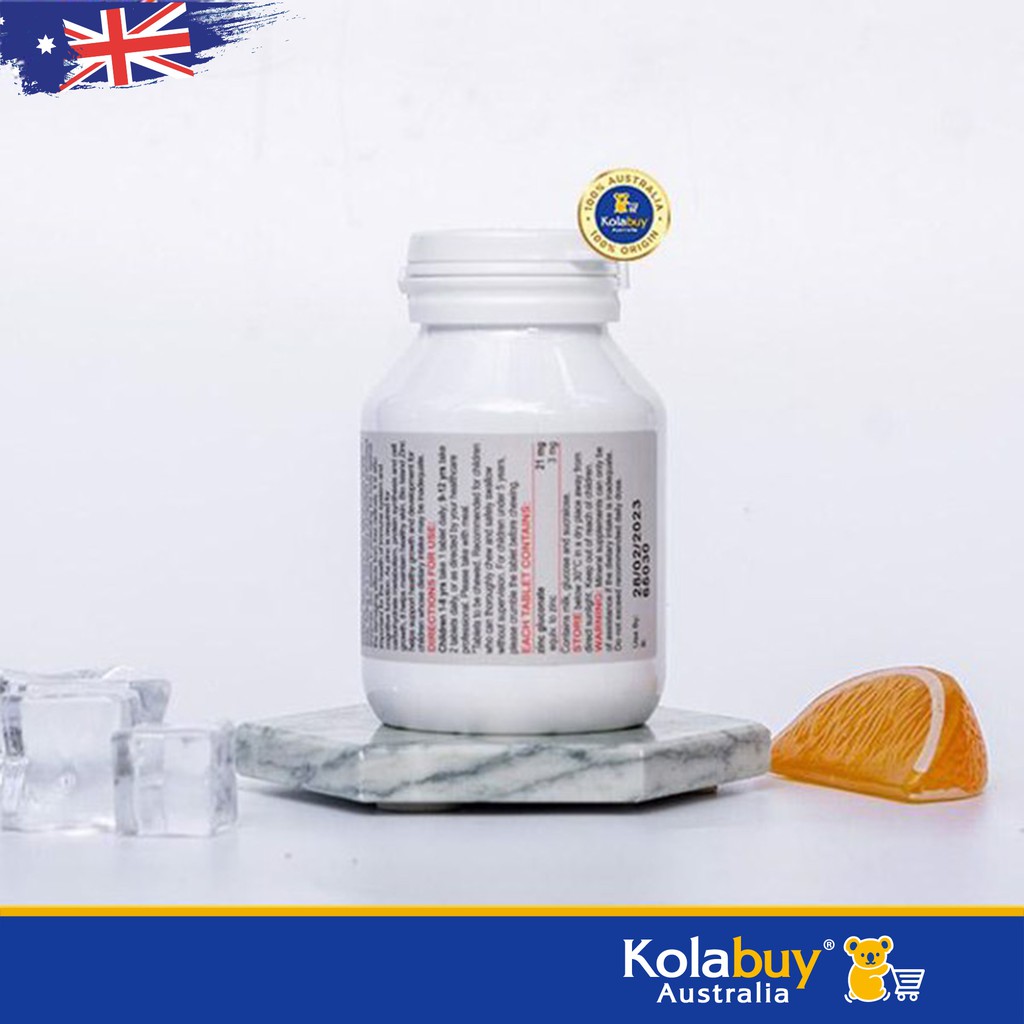 Viên nhai Bổ sung Kẽm cho trẻ của Úc Bio Island Zinc 120 Viên | BigBuy360 - bigbuy360.vn