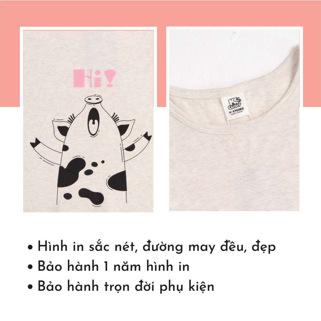 Bộ Quần Áo Cotton Dài Tay Cho Bé Trai và Bé Gái (1-9 Tuổi) K's Closet E034TEF / E036TEF / E043TEF TM