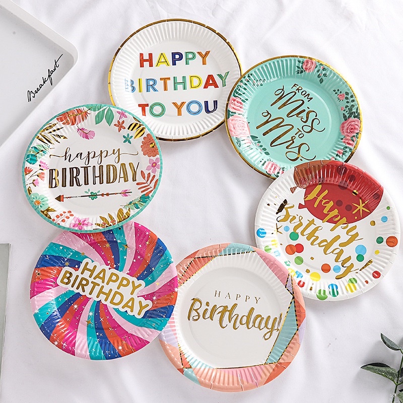 Set 10 đĩa dĩa( nĩa) trang trí tiệc party kích thước 18cm*18cm