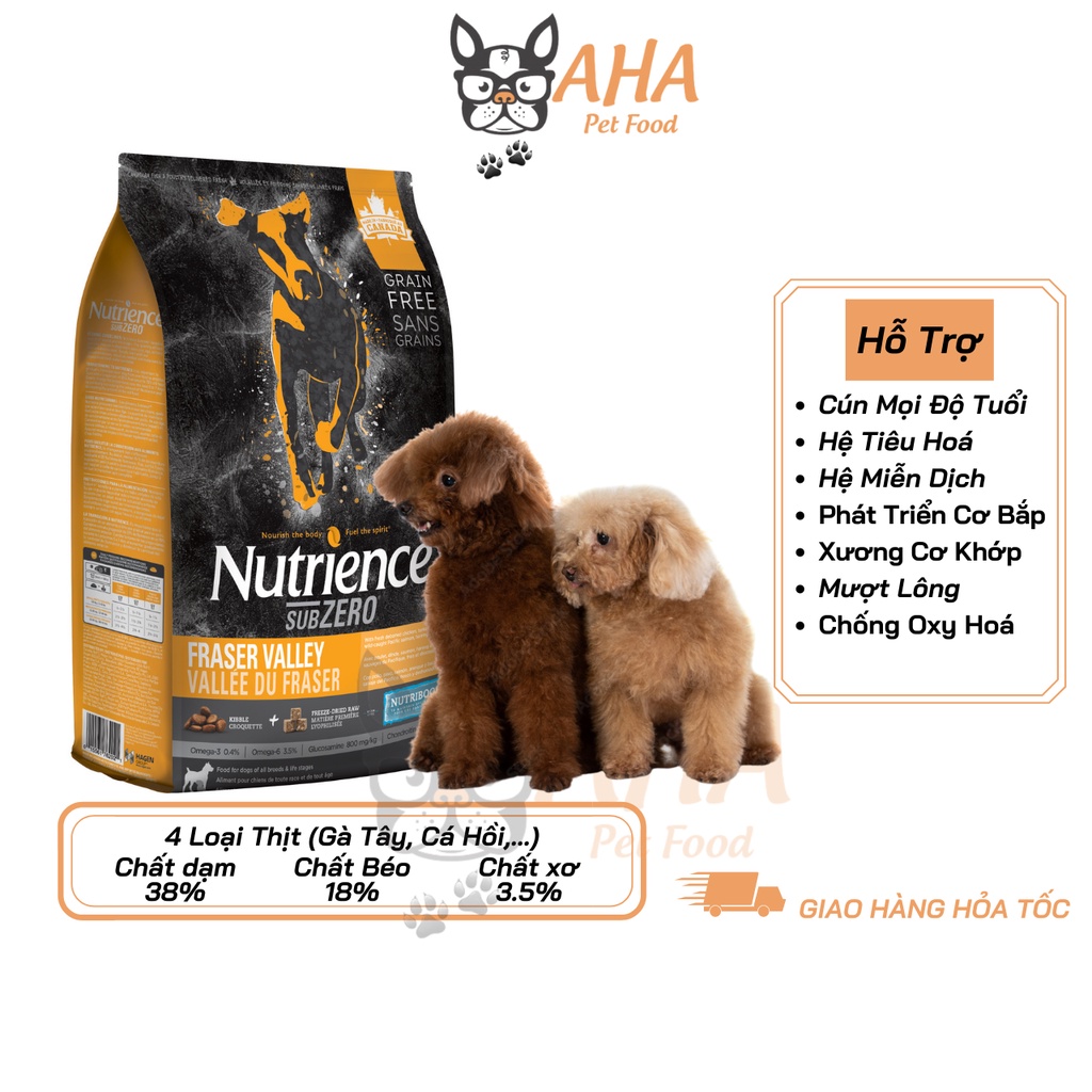 Thức Ăn Hạt Cho Chó Poodle Nutrience Subzero Da Lông Bóng Mượt Bao 2.27kg 6 Loại Thịt Cá, Rau Củ, Trái Cây