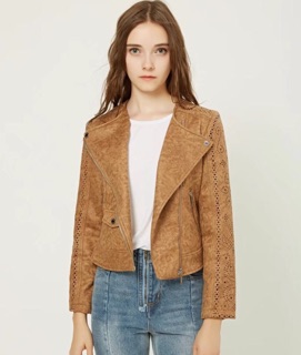 Áo da lộn đục lỗ ren hoa( đủ Size , 4 mầu )