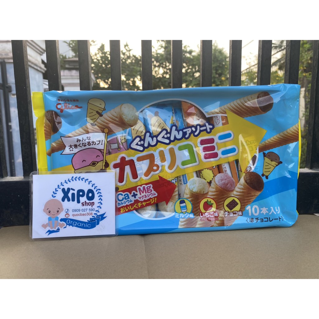 Bánh Ốc Quế Nhân Kem Glico Nhật Bản