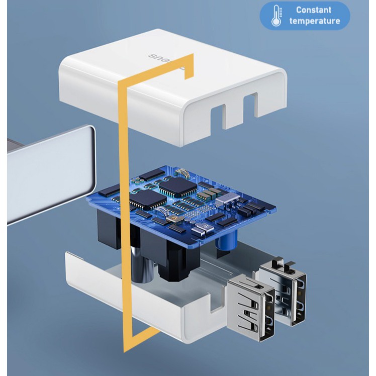 [Bh 6 Tháng] Củ Sạc Nhanh Iphone Baseus Qc/Pd 18W Speed Mini Dual U Charger 2 Cổng Sạc Nhanh Iphone Samsung Xiaom