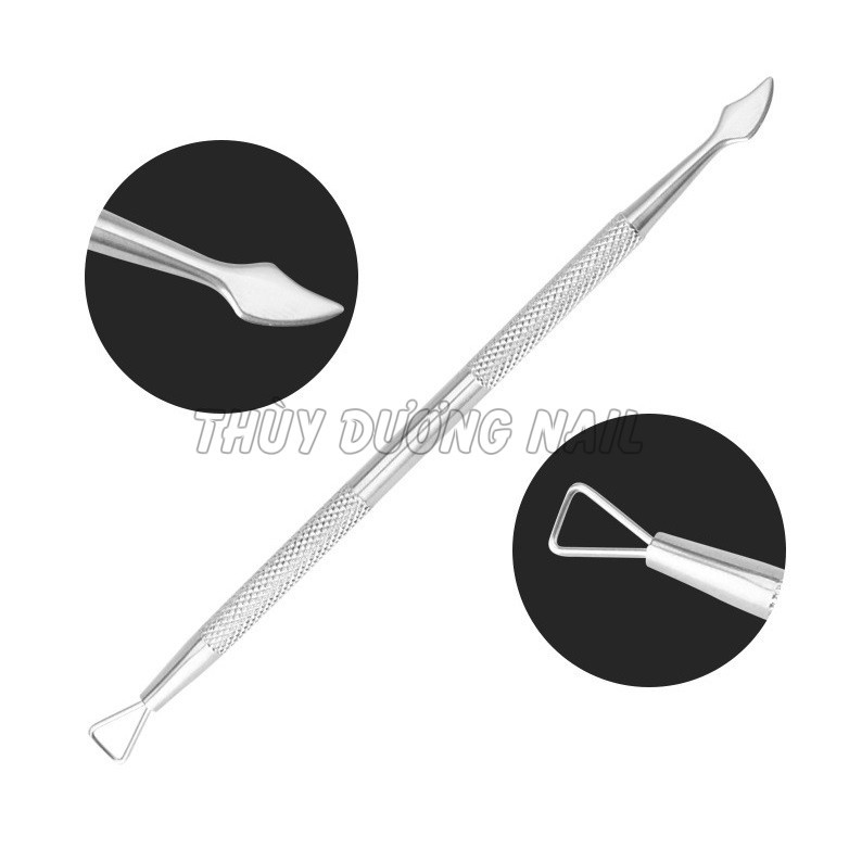 Cây cạo gel 2 đầu Inox loại tốt chuyên dùng làm nail