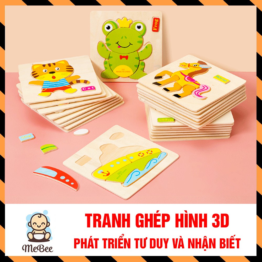 Đồ chơi Tranh ghép gỗ nổi 3D phát triển tư duy cho bé