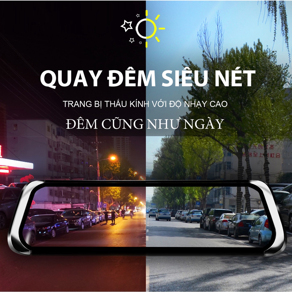 Camera Hành Trình Gương Anytek A26 Quay 2K UHD Màn Hình Cảm Ứng 10 Inch | BigBuy360 - bigbuy360.vn