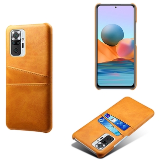 Ốp Điện Thoại Da PU Siêu Mỏng Có Ngăn Đựng Thẻ Cho Xiaomi Redmi Note 10 Pro Max 4G