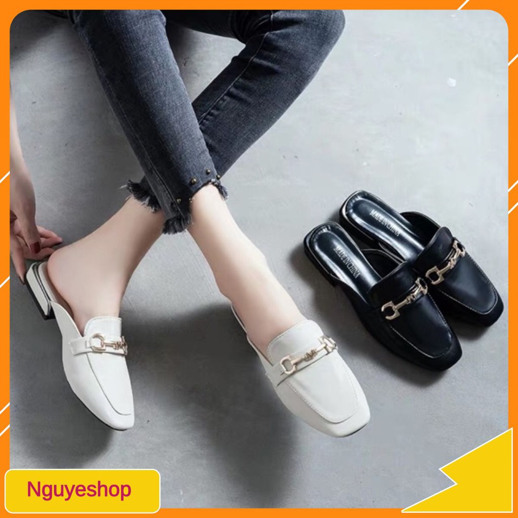 Dép sục da mềm khoá chữ ngang BIG SIZE 35-43