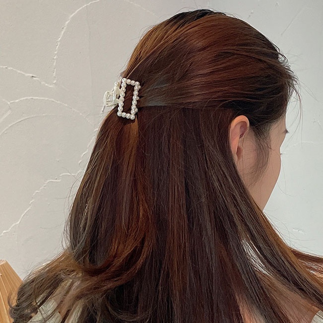 Kẹp tóc ngọc trai thiết kế đơn giản phong cách Hàn Quốc