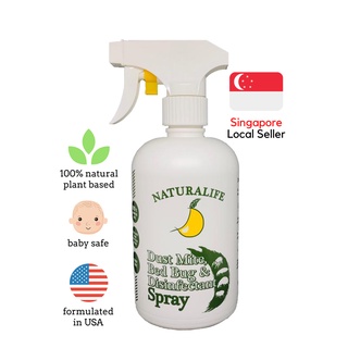 Image of Naturalife - Bed Bug & Dust Mite Plant Based Disinfectant Spray (Odour Removal + Kills 99.9% Bacteria) 500ml