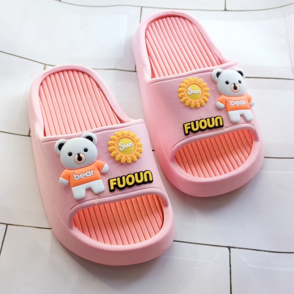 Dép Bánh Mỳ Siêu Nhẹ Dành Cho Bé Gái Bé Trai Hình Gấu Dễ Thương D059