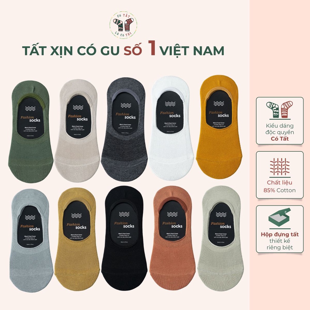 Vớ Lười Nam Có Tất Là Có Tất viền silicon siêu dính kèm bo chun ôm chân chống tụt gót - UNIPEE