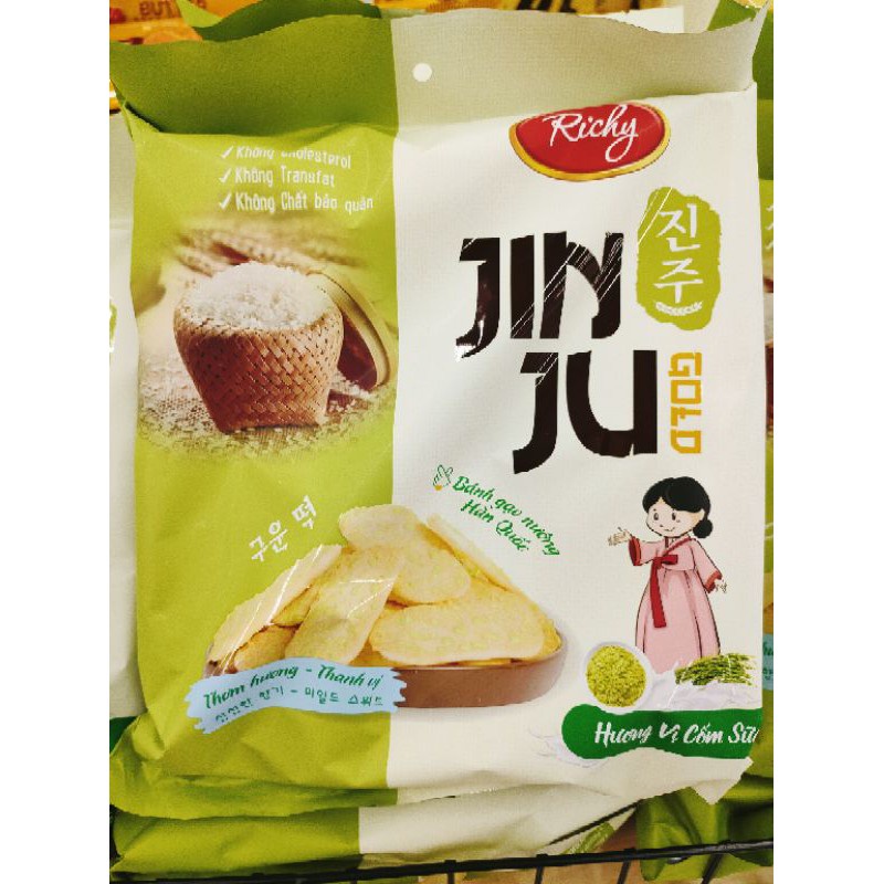 BÁNH GẠO JINJU HƯƠNG VỊ CỐM SỮA GÓI 145G